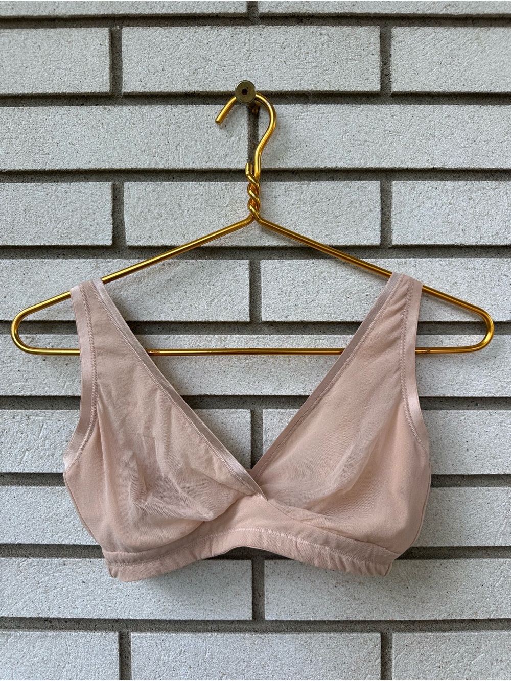 Cosabella Soire Confidence Curvy Mesh Wireless Bralette Nude XS Made Italy